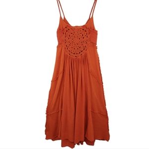 Free People Knit Crochet Midi Dress